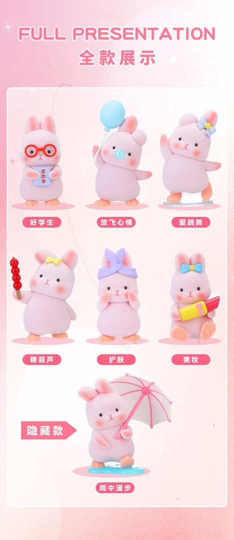 【拆袋】溜溜兔日常系列萌粒盲盒拆袋