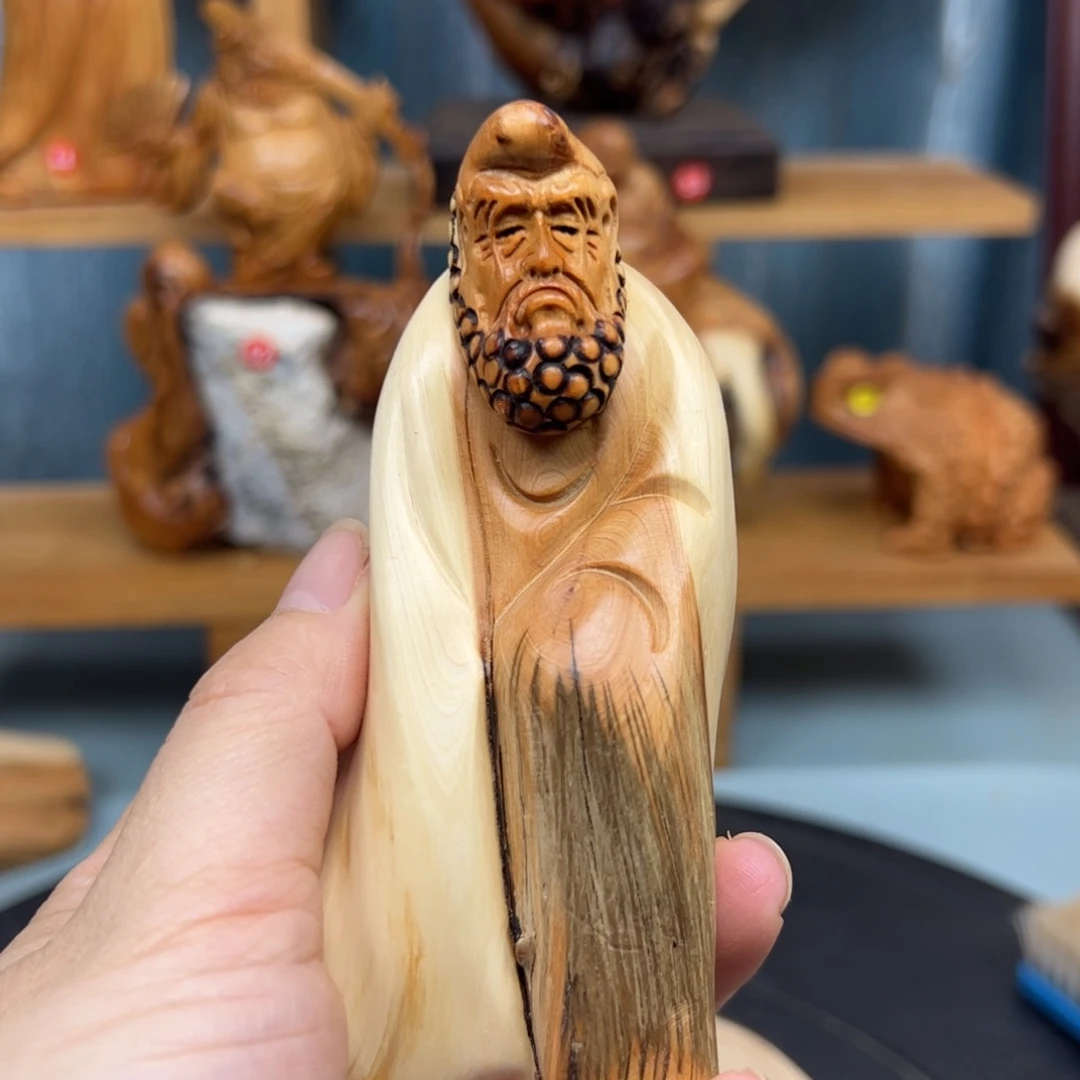 木崖柏木摆件手把件