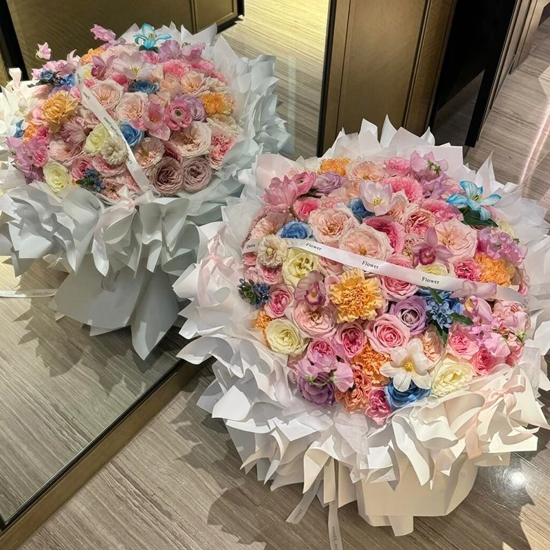 永生花多巴胺hello玫瑰花束送闺蜜七夕kitty仿真香皂花生日礼物