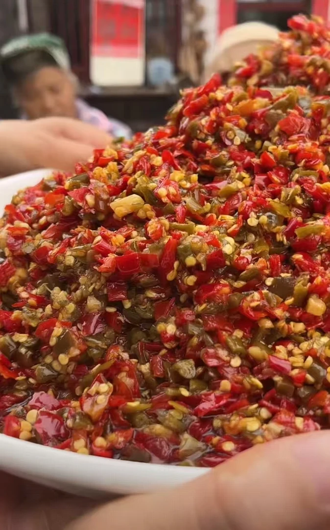 【婷妹子】湖南农家  茶油剁辣椒