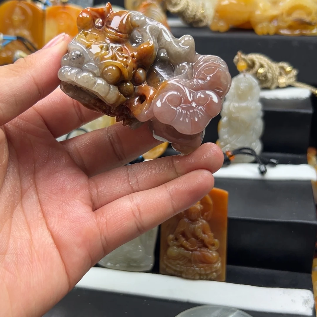 石英质玉（黄龙玉）未镶嵌多样性发货，发其一