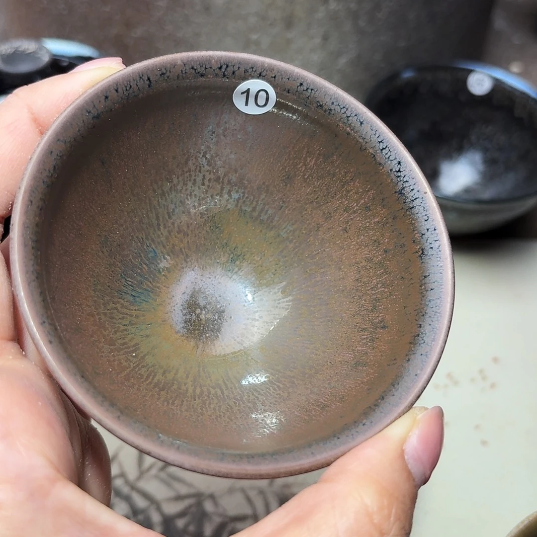 茶盏义兴龙窑建盏10微瑕