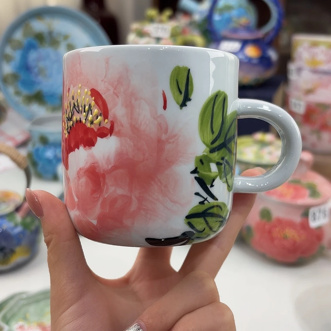 景德镇手绘高温釉下彩陶瓷茶具