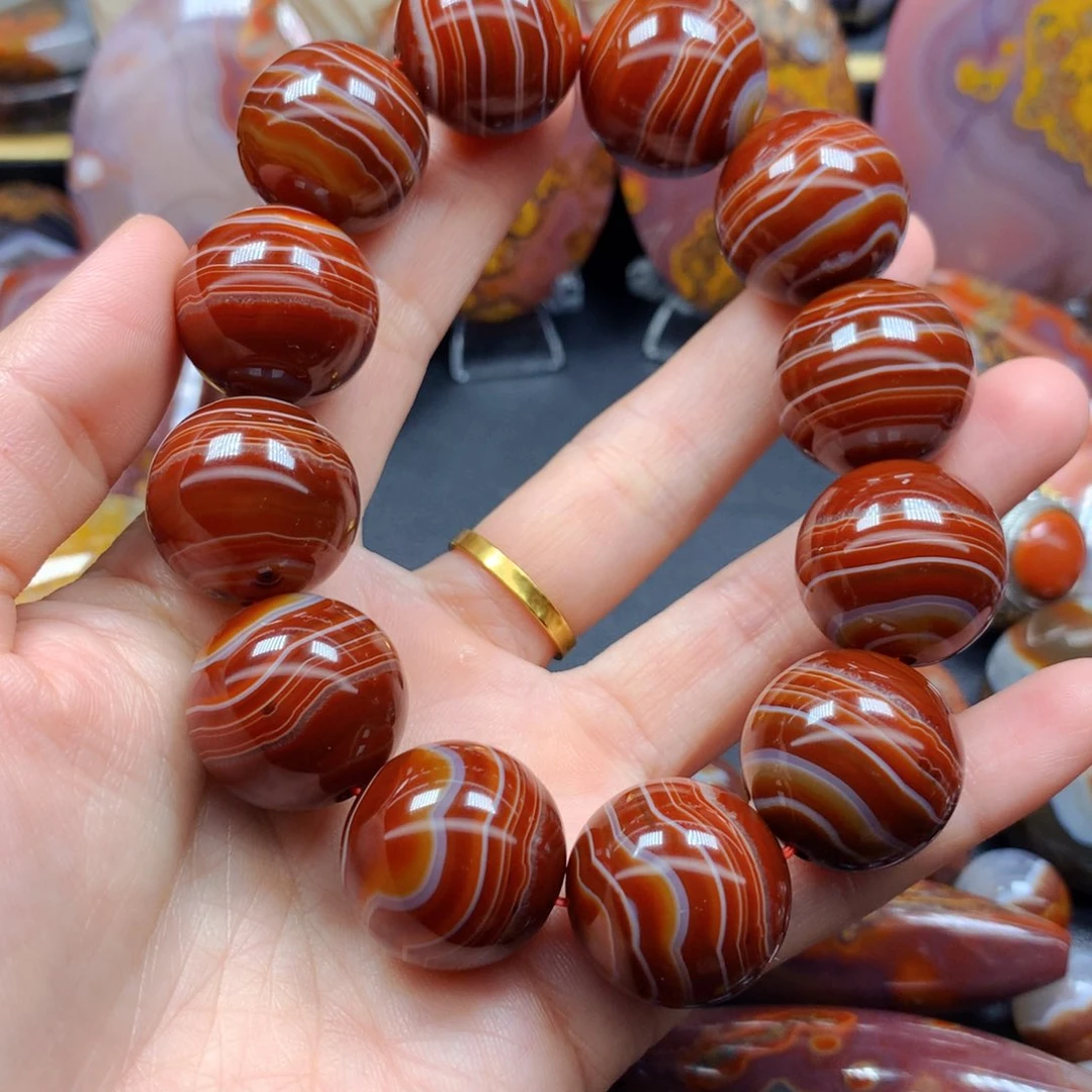 富***煤玛瑙/玉髓未镶嵌手串玛瑙2