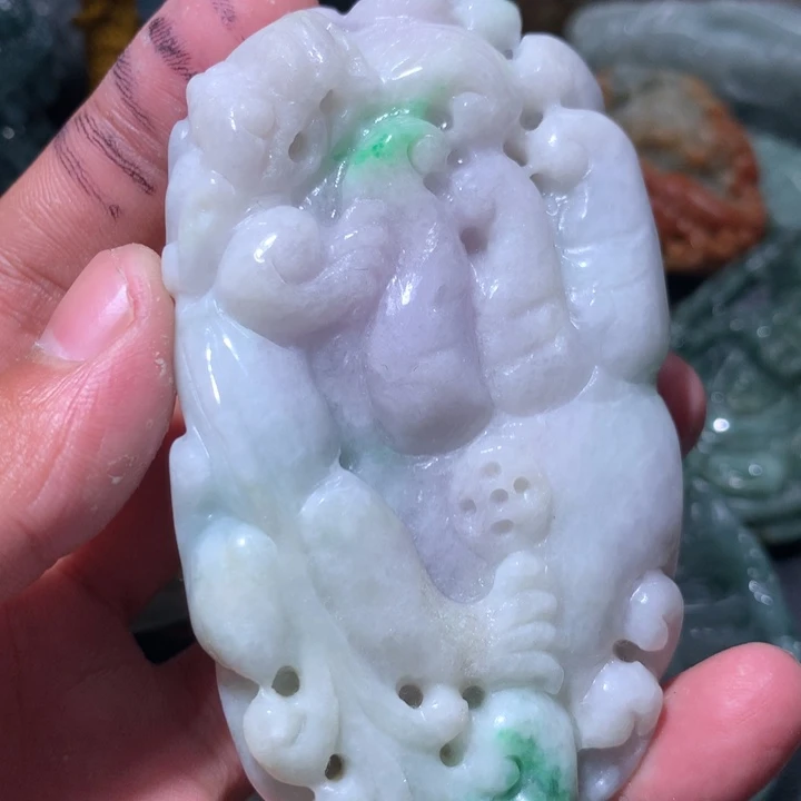 翡翠未镶嵌颈饰保真天然a货翡翠