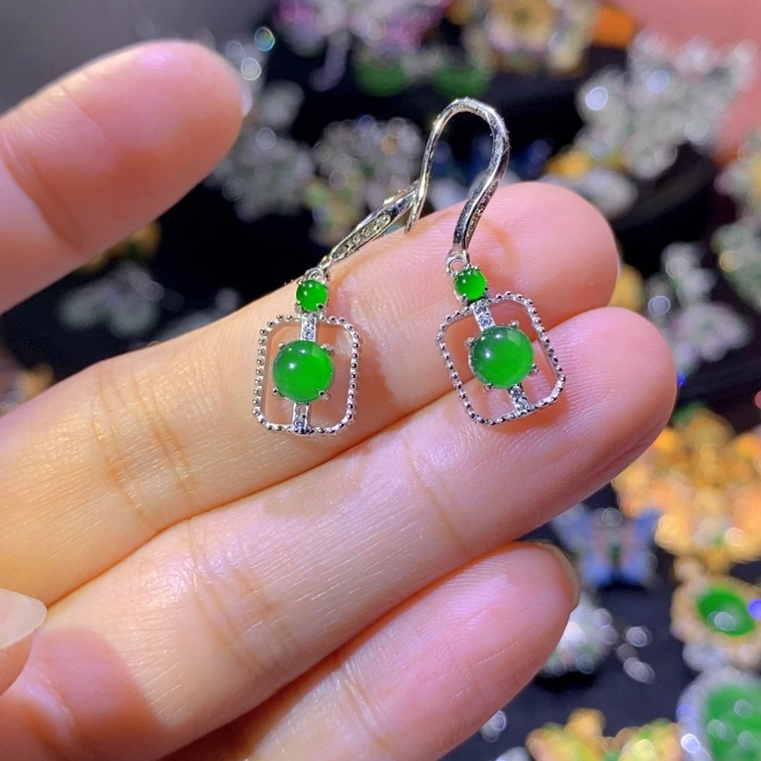 翡翠银S925镶嵌颈饰天然翡翠