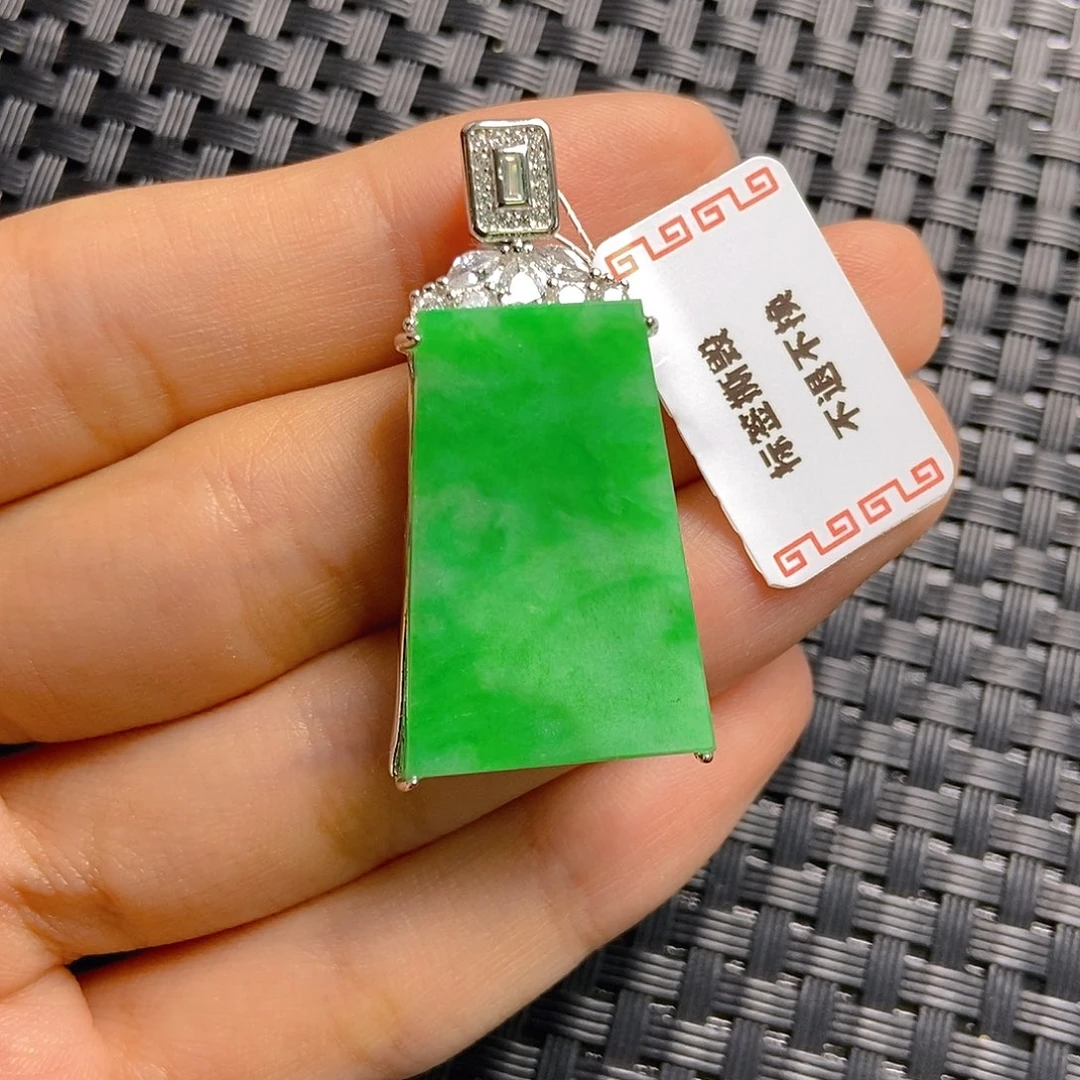 翡翠银S925镶嵌颈饰