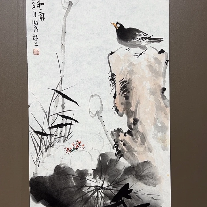 国画唐国良  手绘原创