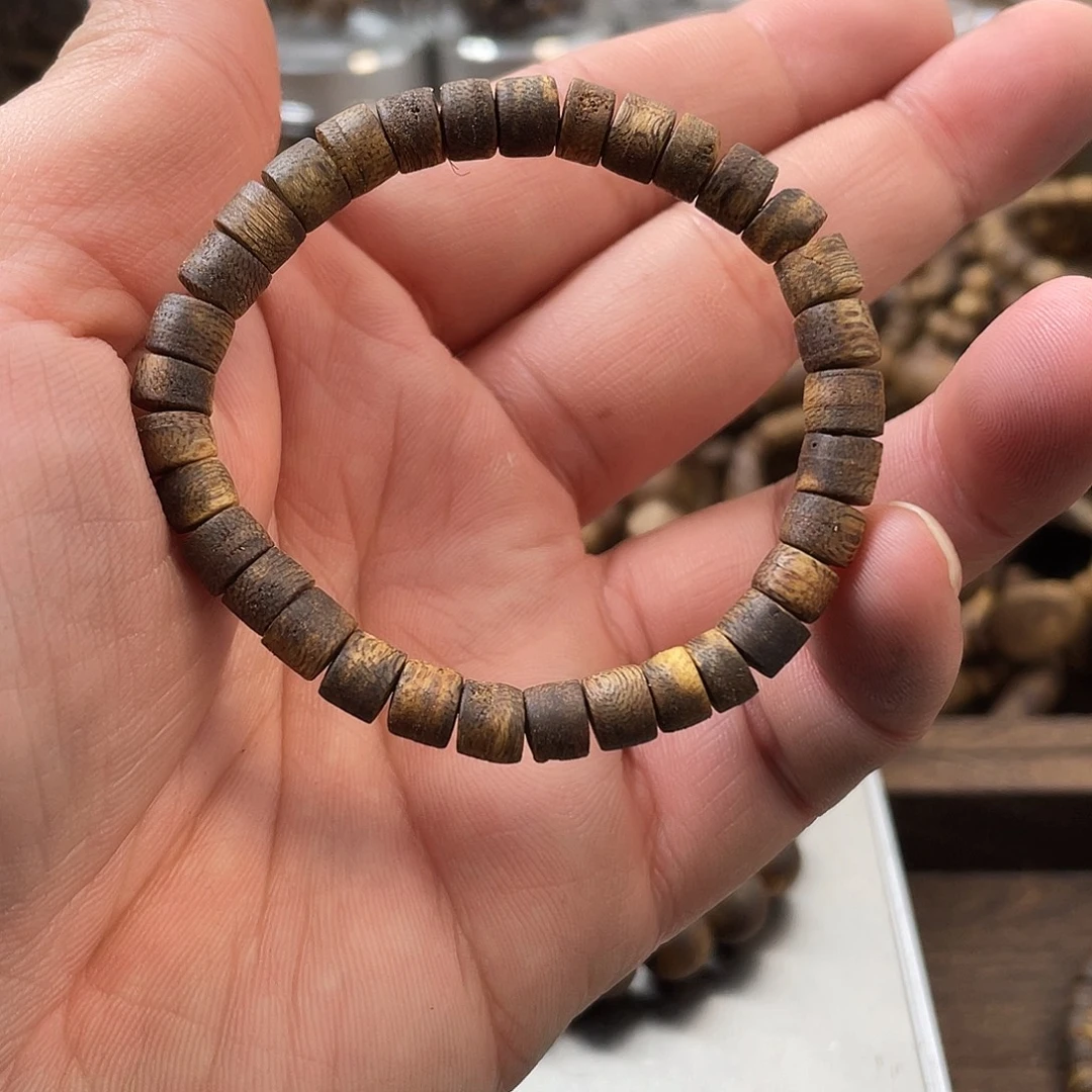 奇楠沉香单圈算盘珠6mm3克