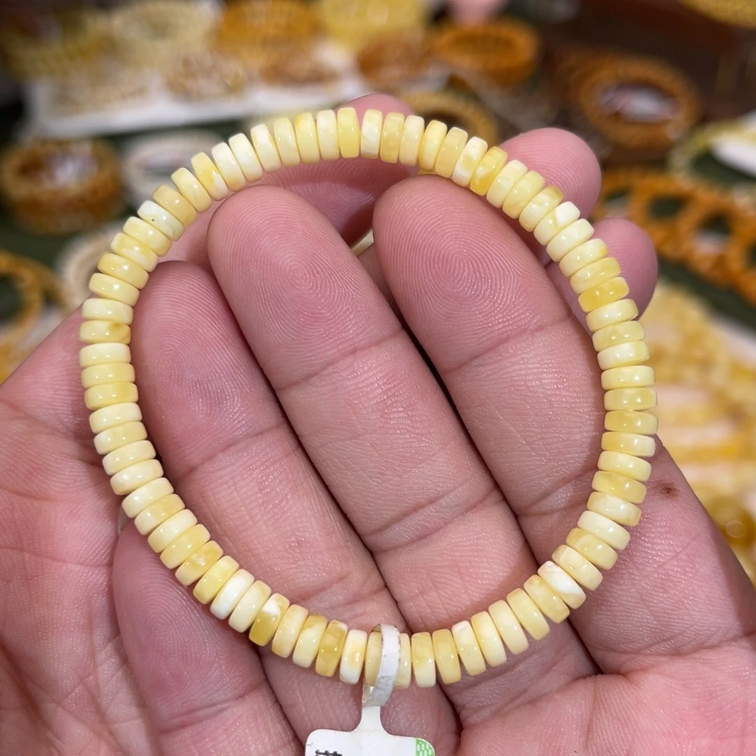 蜜蜡未镶嵌手链6.0mm