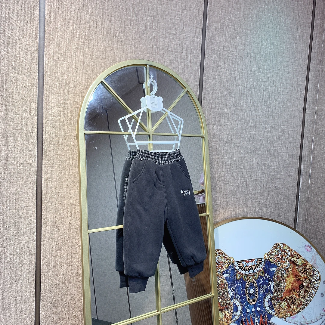 AK140    宝宝深色夹棉休闲裤子  加厚