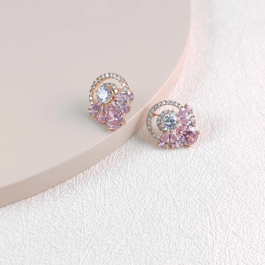 XUPING/旭平首饰 合金合成锆石耳饰 春日焕新气质 GDX X000682999