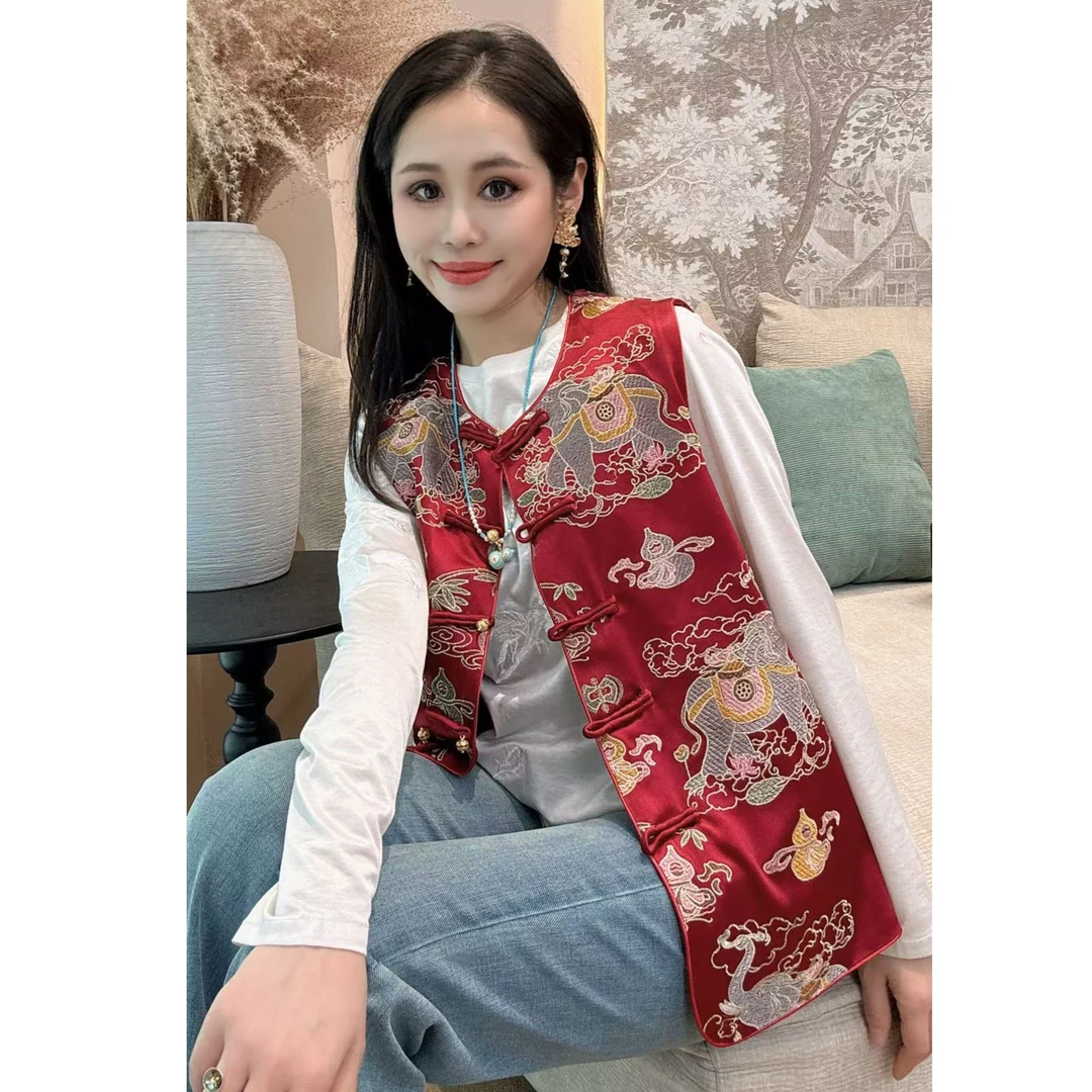 【禾禾家】“太平有象”春季新款气质时尚国风女装马甲26216