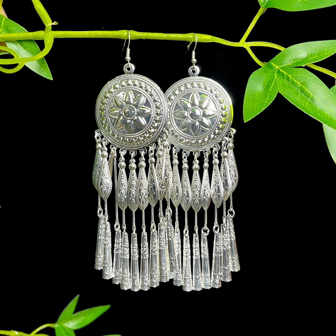 阿央 高级苗族 耳饰 百搭时尚