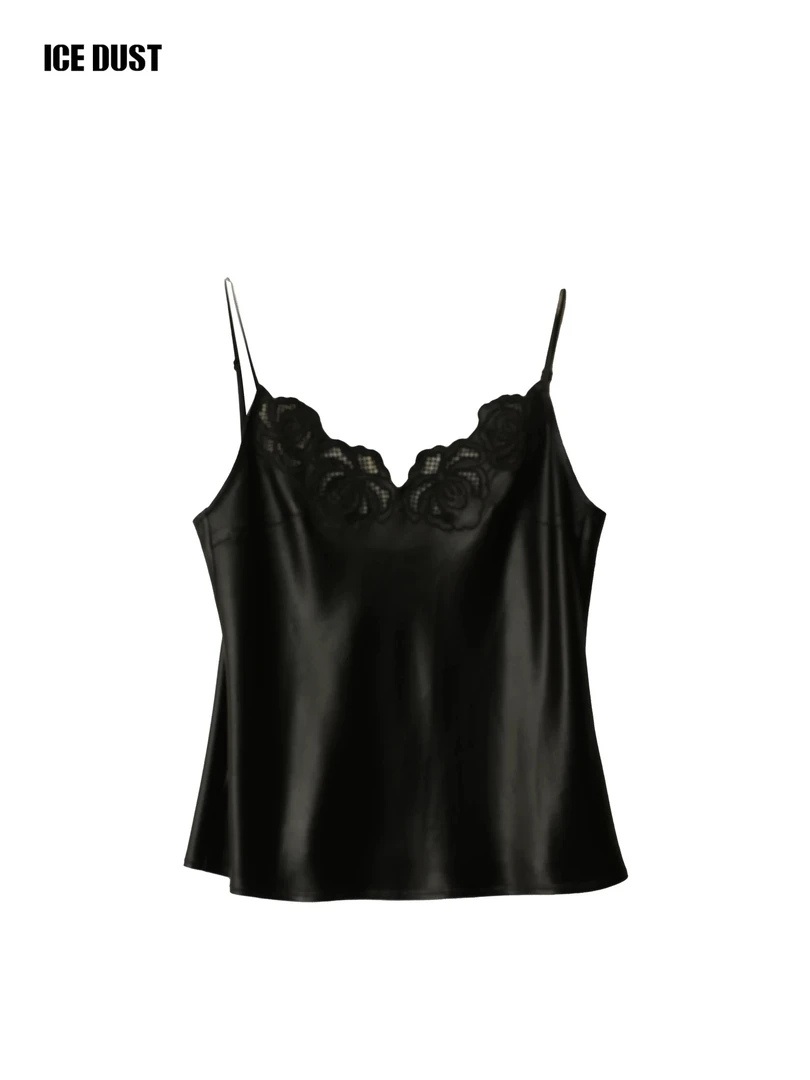 ICE DUST 绣花立体弧线吊带 25SS 新款薄款设计感女士背心上衣