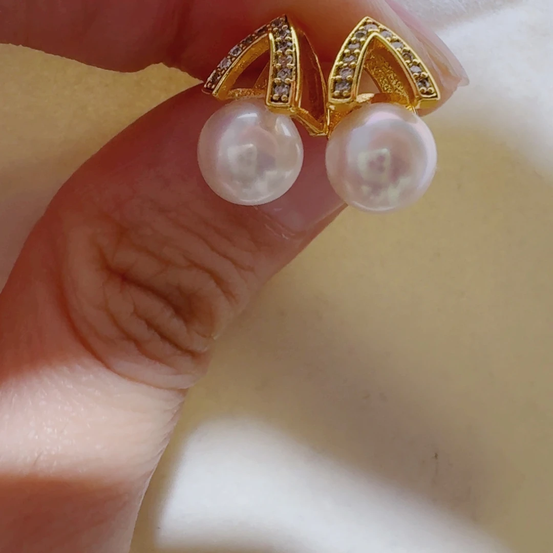 淡水珍珠耳饰未镶嵌