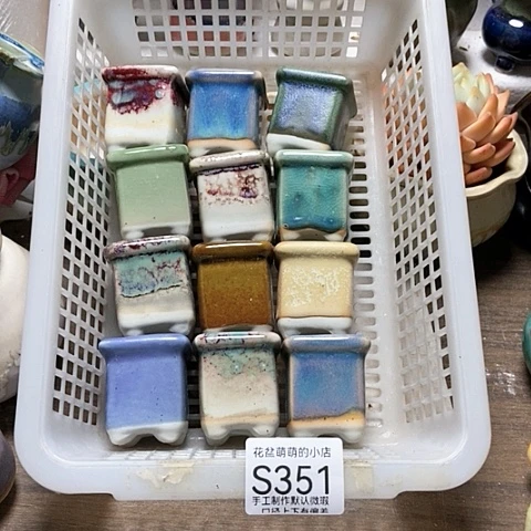 紫砂花盆351微瑕品口径3厘米左右的