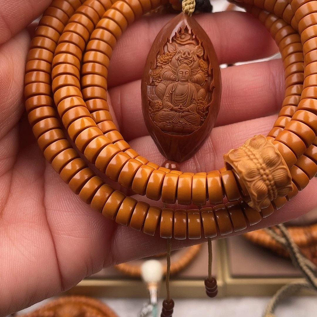 成***灰手串/手链橄榄核橄榄核核尖卡8，180颗，➕猪