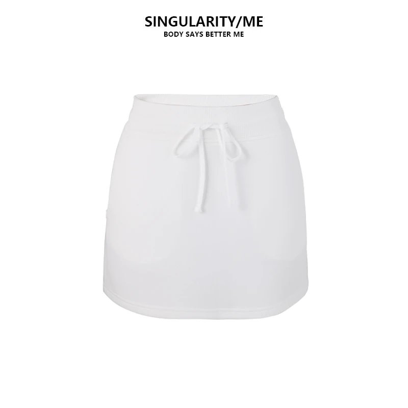 Singularity Me 8A 11675 抽绳松紧腰A字版显瘦显腿长秋休闲短裙