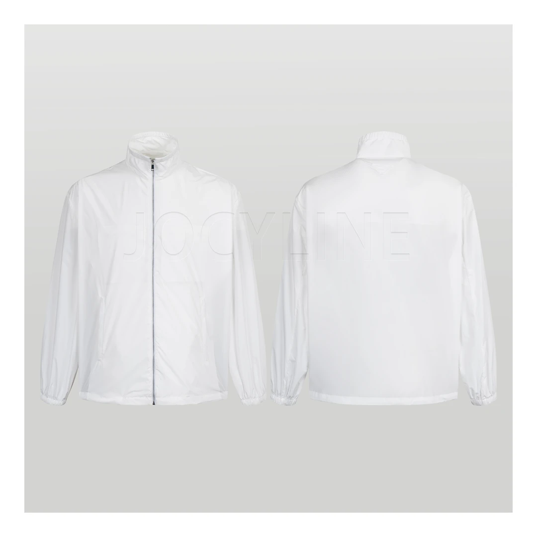 【云逸】早秋背后三角标白色防风壳宽松户外夹克外套