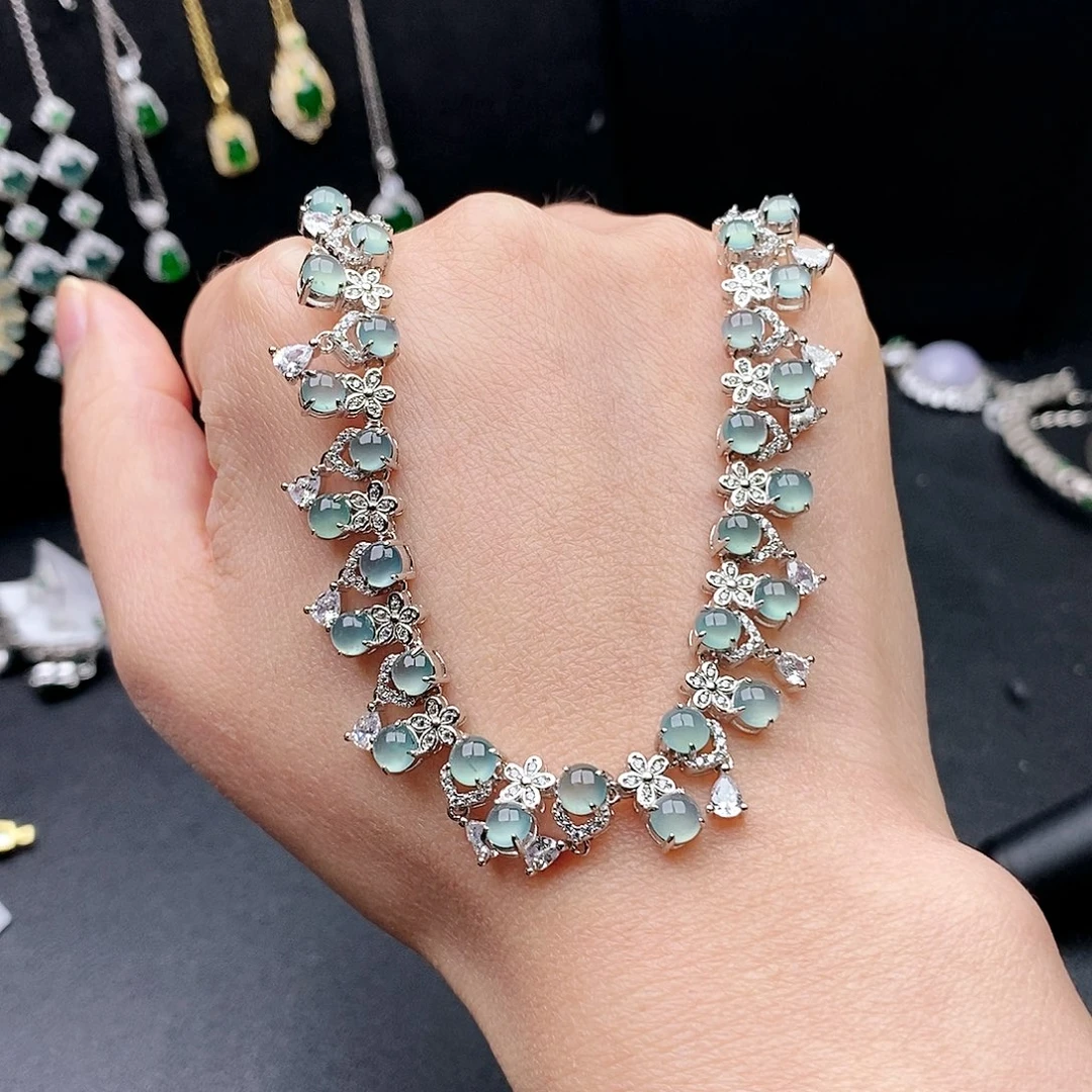 豆***宝翡翠银S925镶嵌戒指