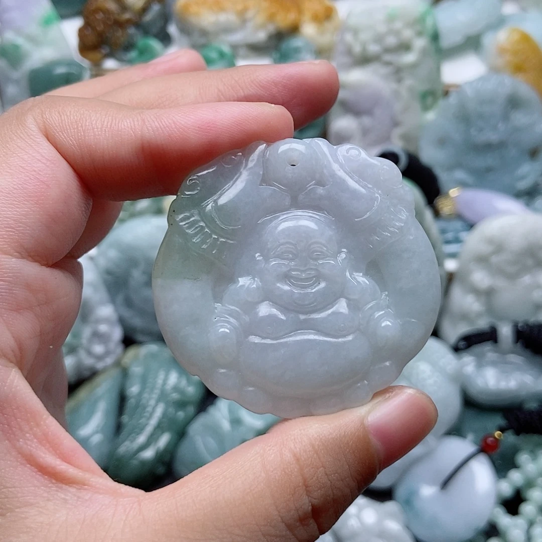 翡翠未镶嵌吊坠(不含链)1
