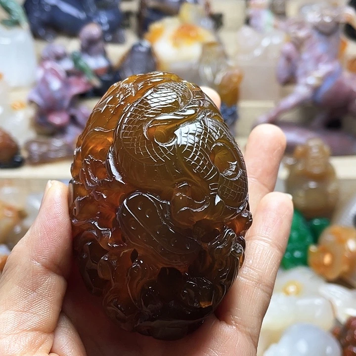 纹***星玛瑙/玉髓未镶嵌饰品