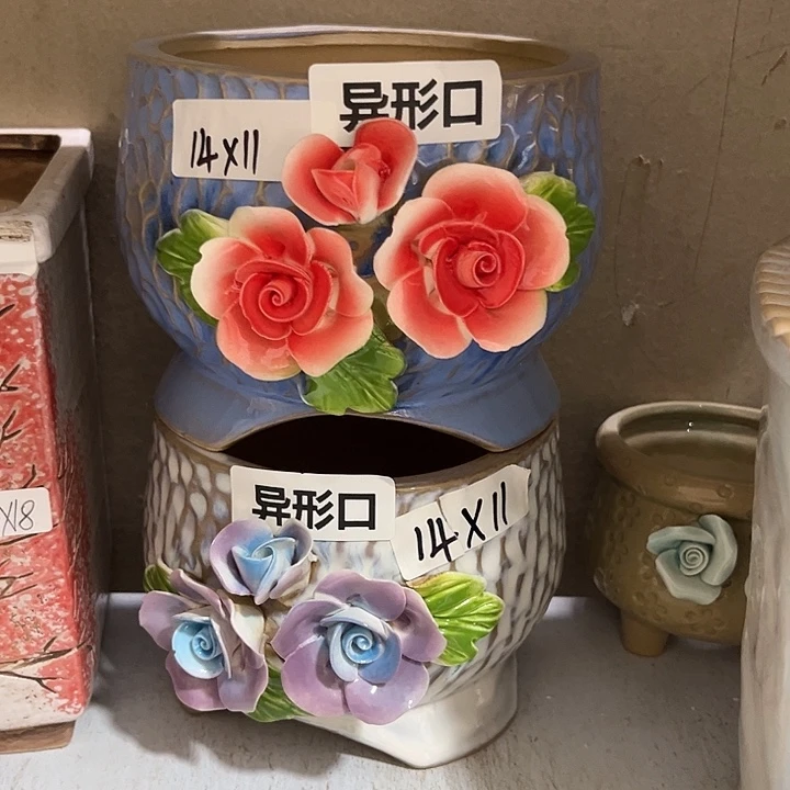 粗陶材质多肉花盆