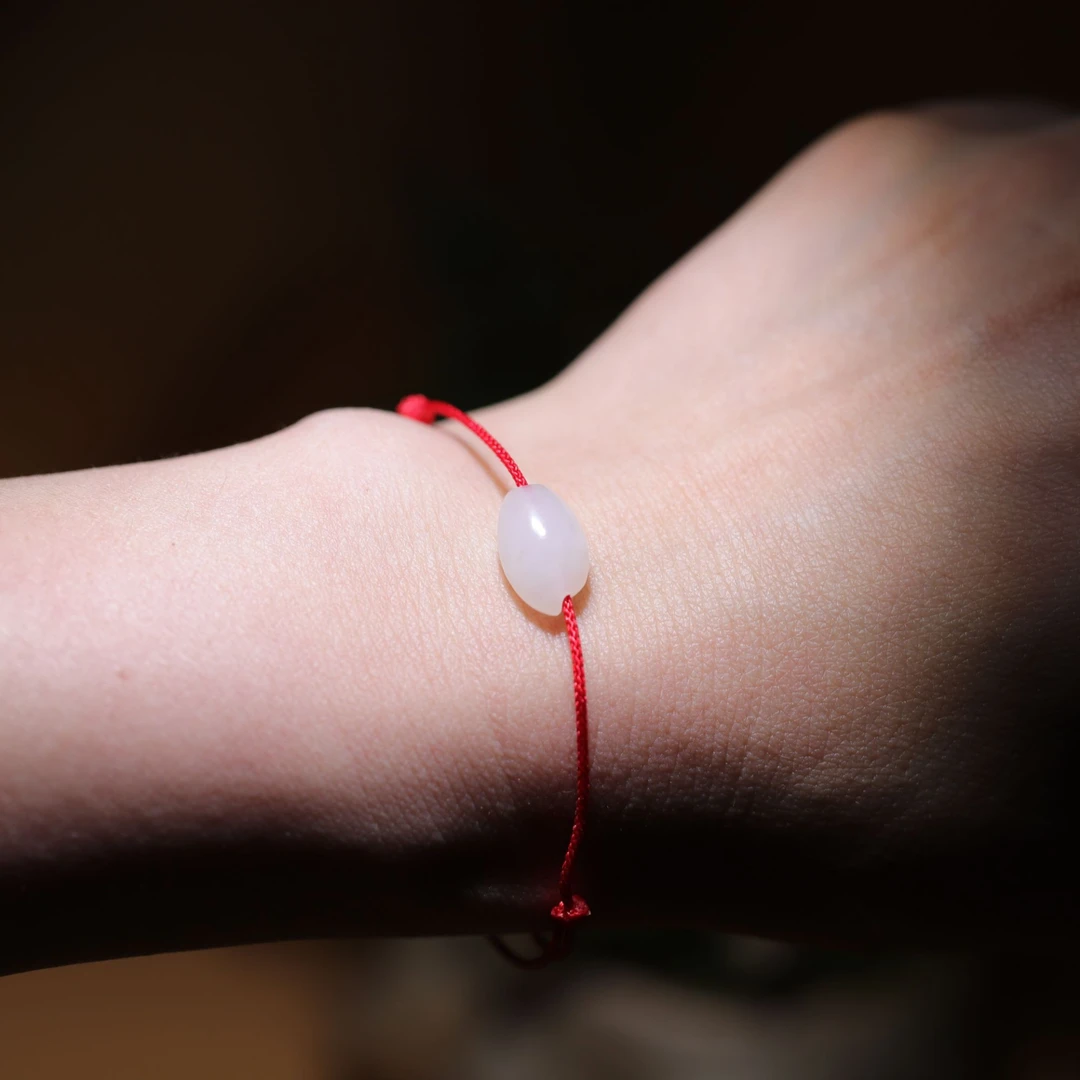 新疆和田玉 丰衣足食（手工编绳  可调节）简约气质百搭