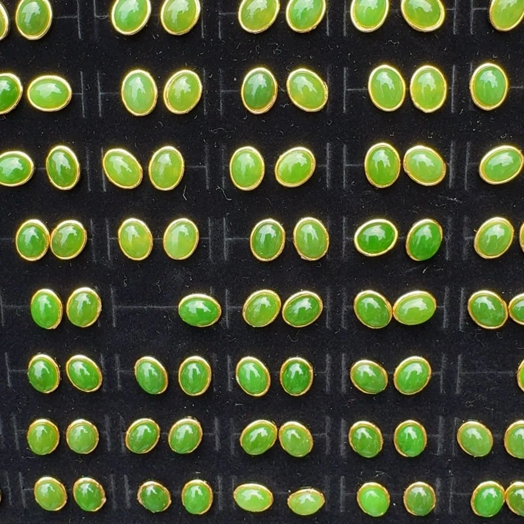 和田玉银S925镶嵌耳饰多样性发货拍一发一