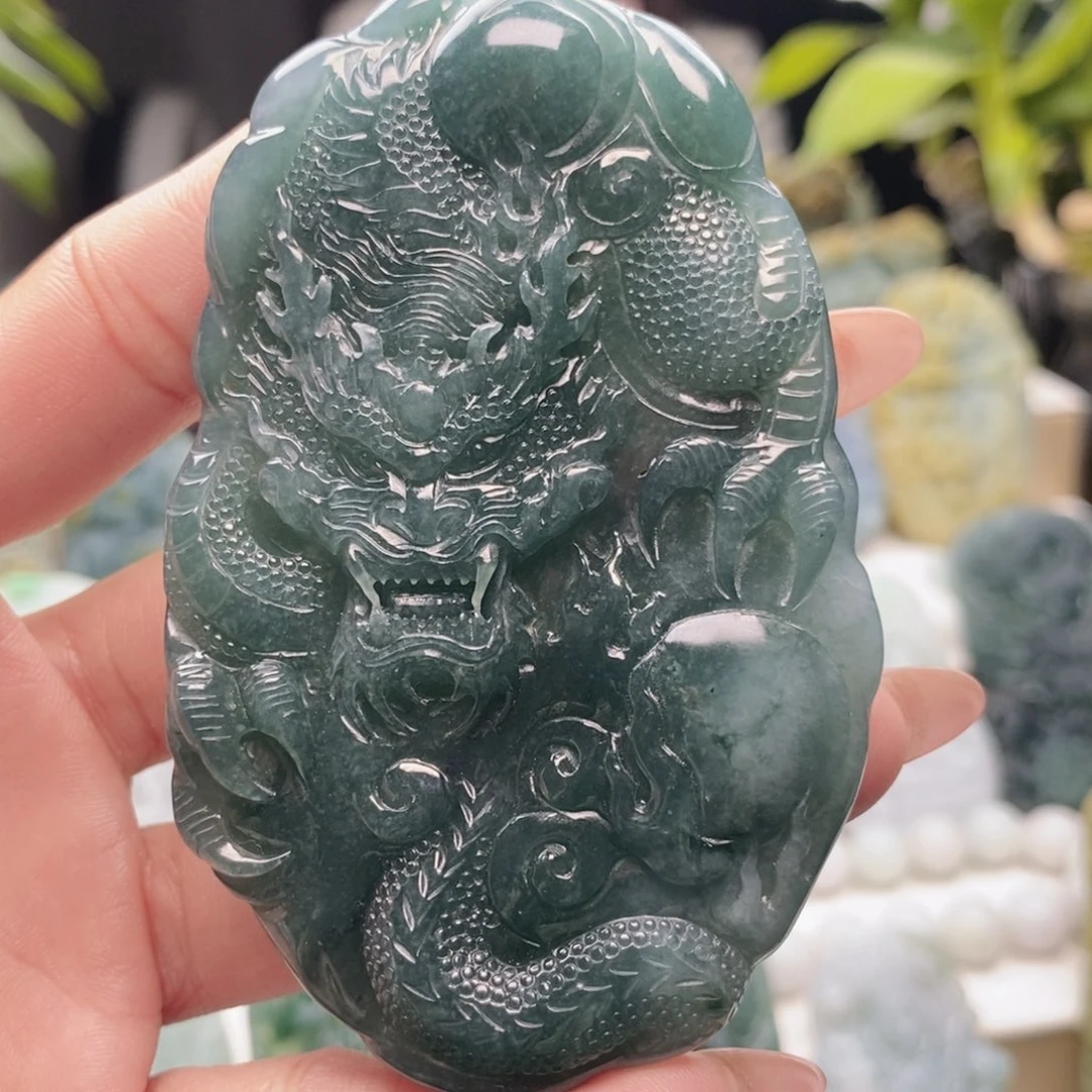 未镶嵌定制翡翠龙牌