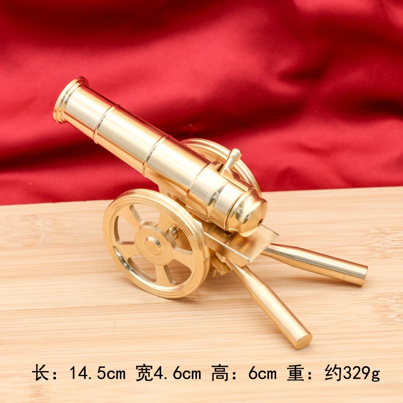 黄铜大炮模型创意桌面摆件铜炮玄关中式摆件意大利炮开业礼炮礼物