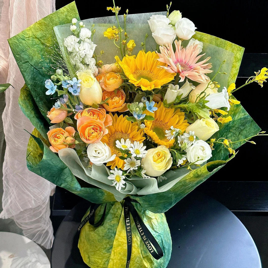 【绿野仙踪】3朵向日葵混搭花束教师节鲜花教师节花束送老师送长辈花店送花上门A5绿玫瑰