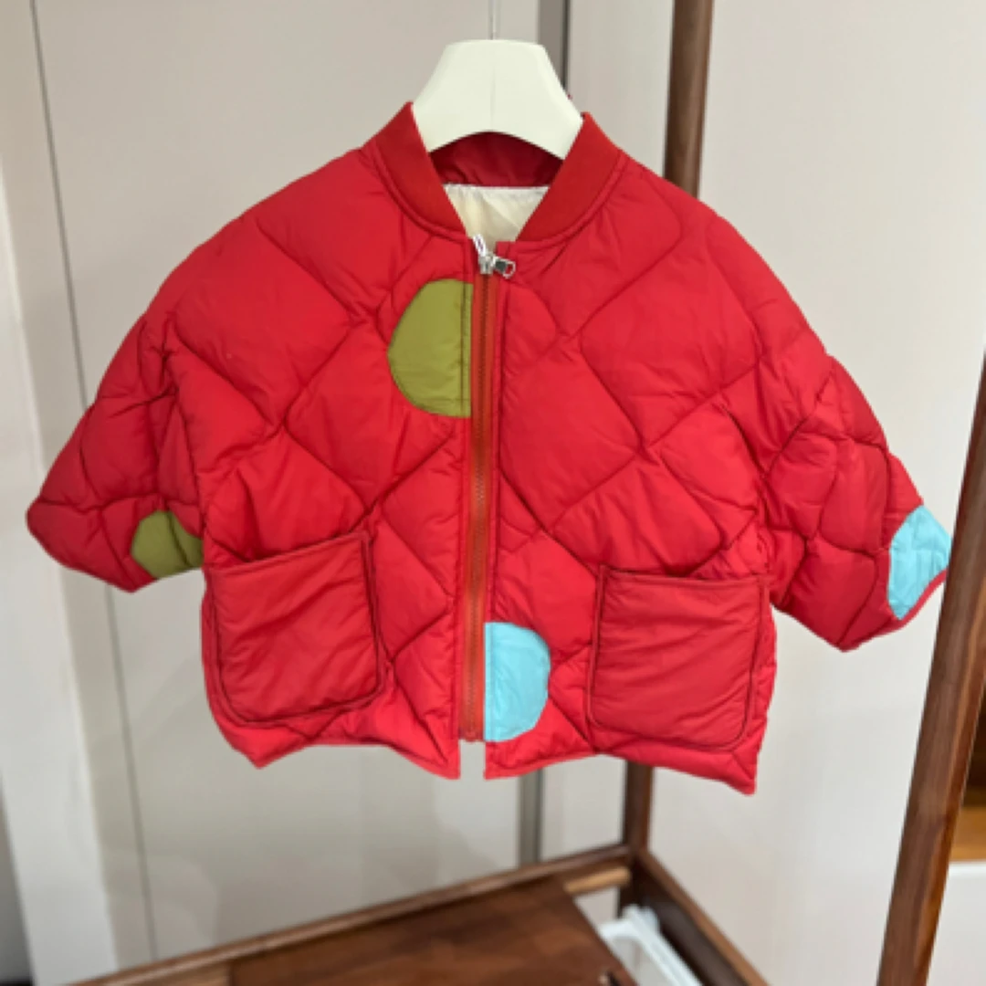 【编号R329】Y2353Y010-02-儿童设计感拼接羽绒服-yew