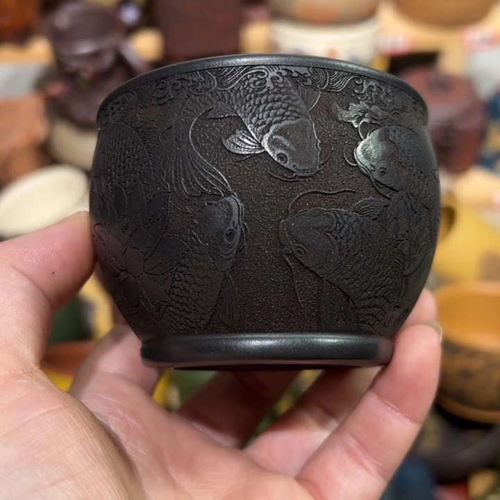 紫砂茶杯宜兴紫砂主人杯