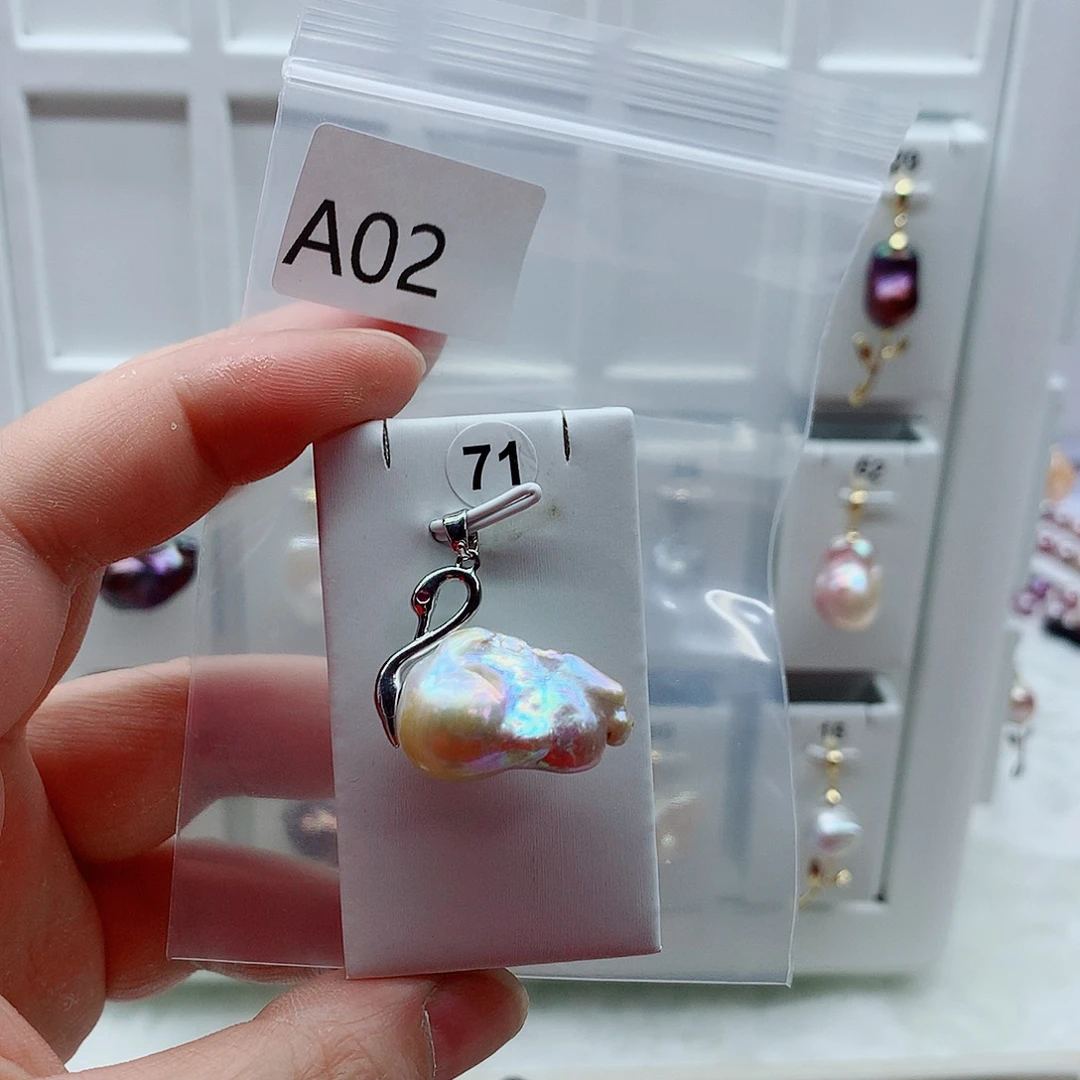 合金淡水珍珠吊坠(不含链)