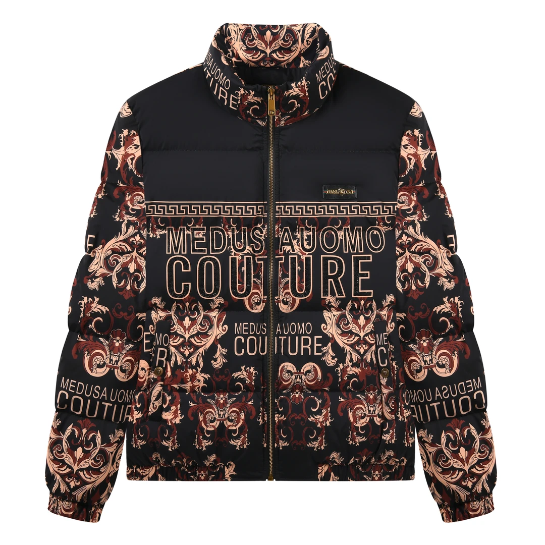 【90白鸭绒】美杜莎羽绒服男士冬季潮流复古印花外套大码男装53105