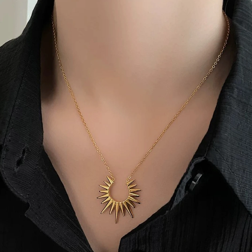 钛钢合金项链 【海南简爱】太阳花锁骨链轻奢气质时尚高级感001