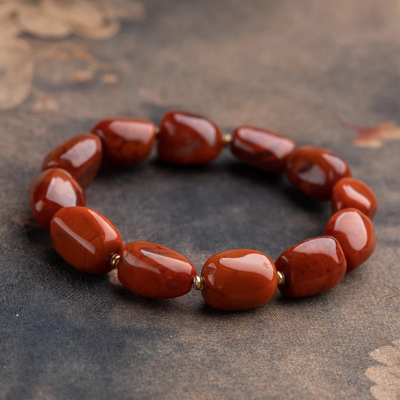 XIANYUAN/仙源南红随型珠单圈手串