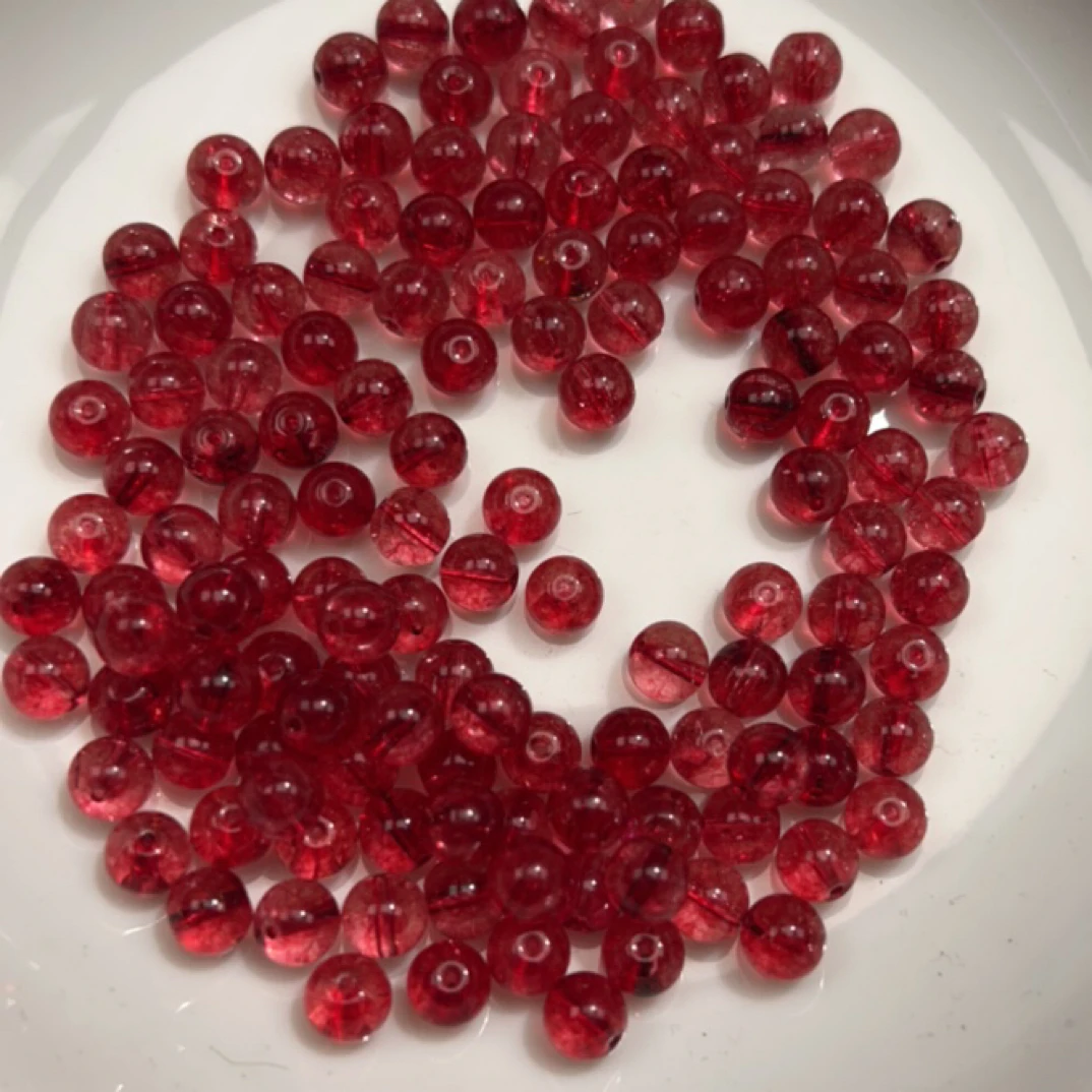 散珠A801红碧玺6MM*30颗
