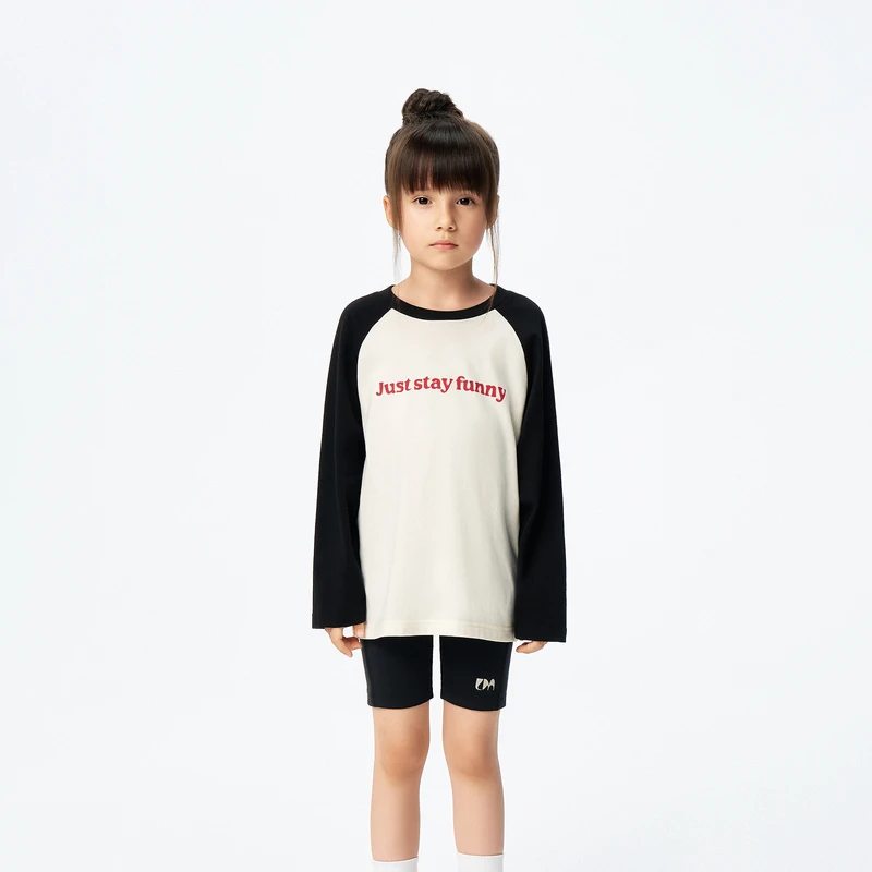 littlemoco儿童童装24秋装新款男女童5A抑菌长袖T恤#KBD3TEET13