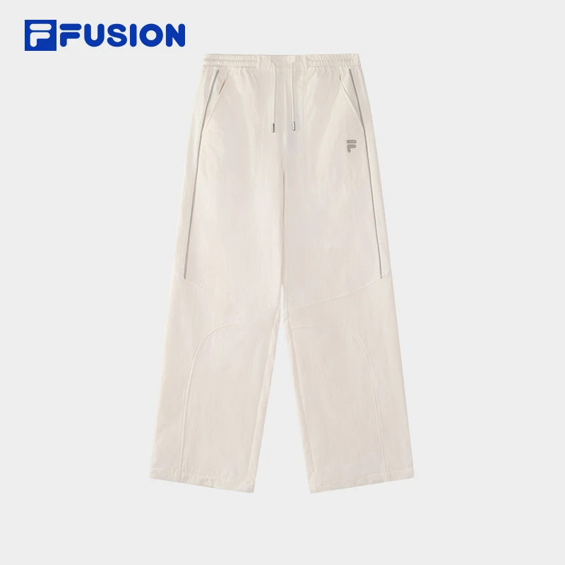 FILA斐乐宽松弹力梭织长裤女款运动简约抽绳休闲裤T11W515802F