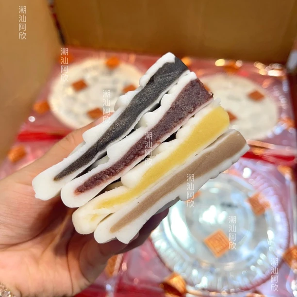 中秋冰皮月糕软糯糯绿豆味芋泥味红豆味紫薯味