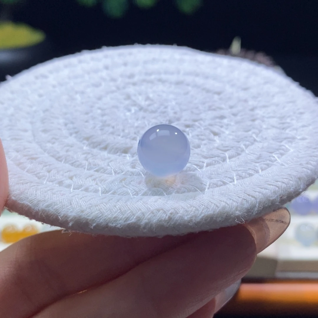 翡翠未镶嵌颈饰翡翠高冰梦幻紫珠12.4mm