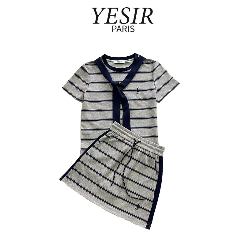 TZ25175新款披肩条纹裙裤套装