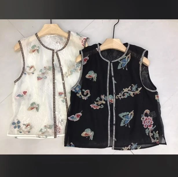 25135网纱刺绣国风马甲上衣