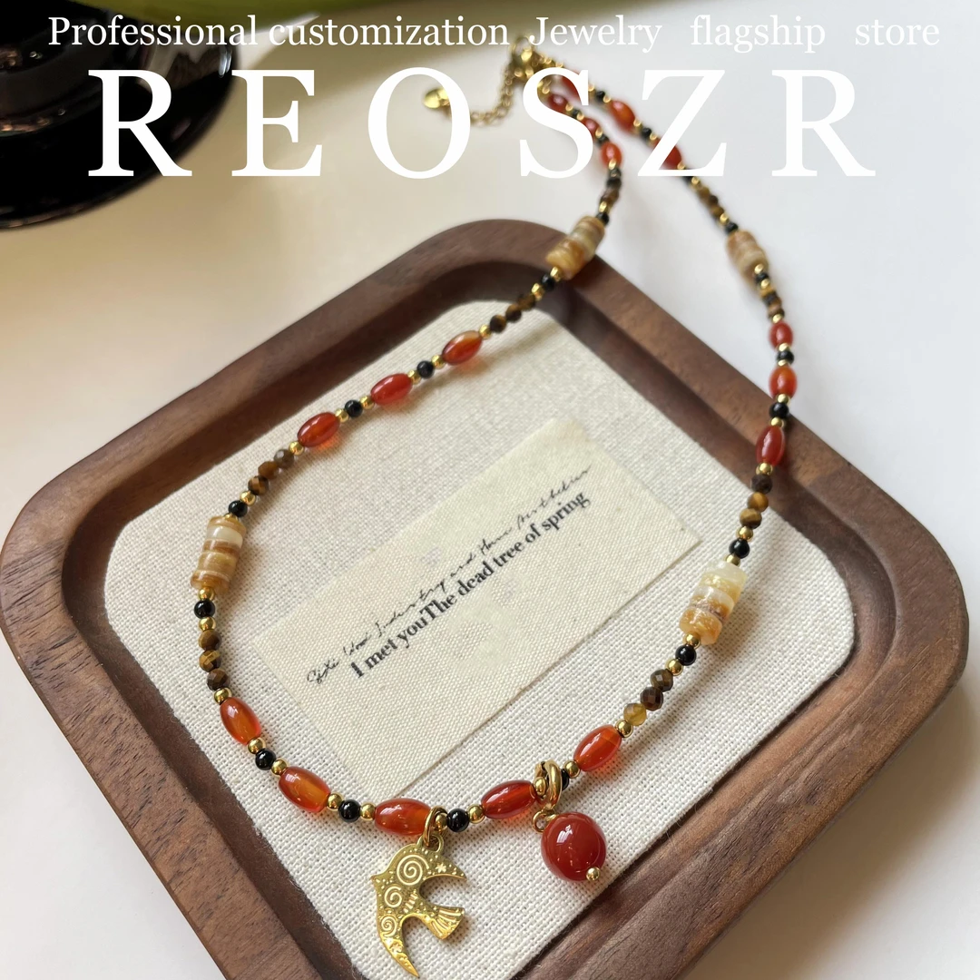 Reoszr/洛恣 钛钢项链 【飞鸟】设计款手工时尚百搭气质小众项链