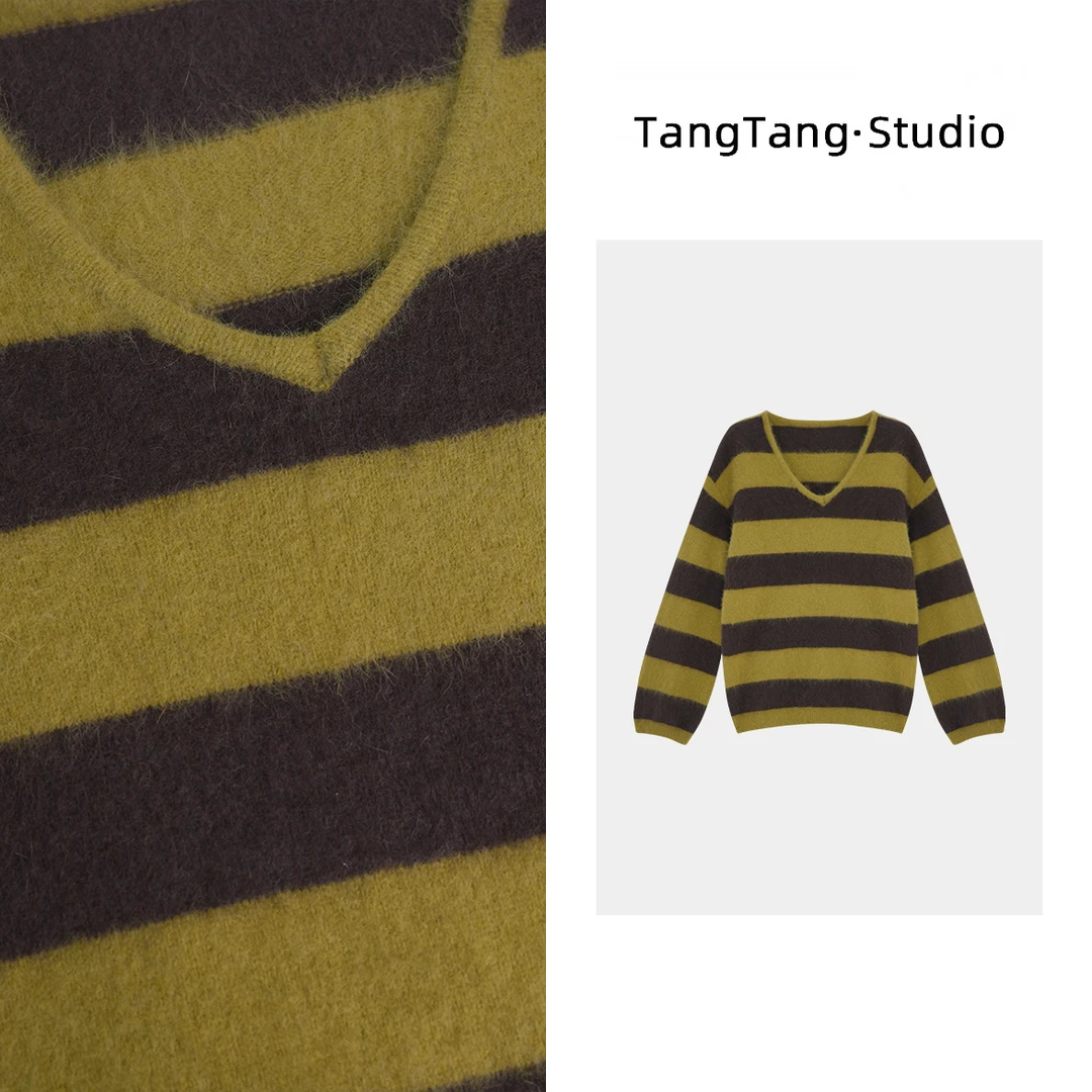 【TangTang·Studio】条纹毛衣时尚气质显瘦女装毛衣-2511159