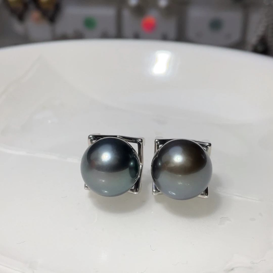 耳饰海水珍珠银S925镶嵌