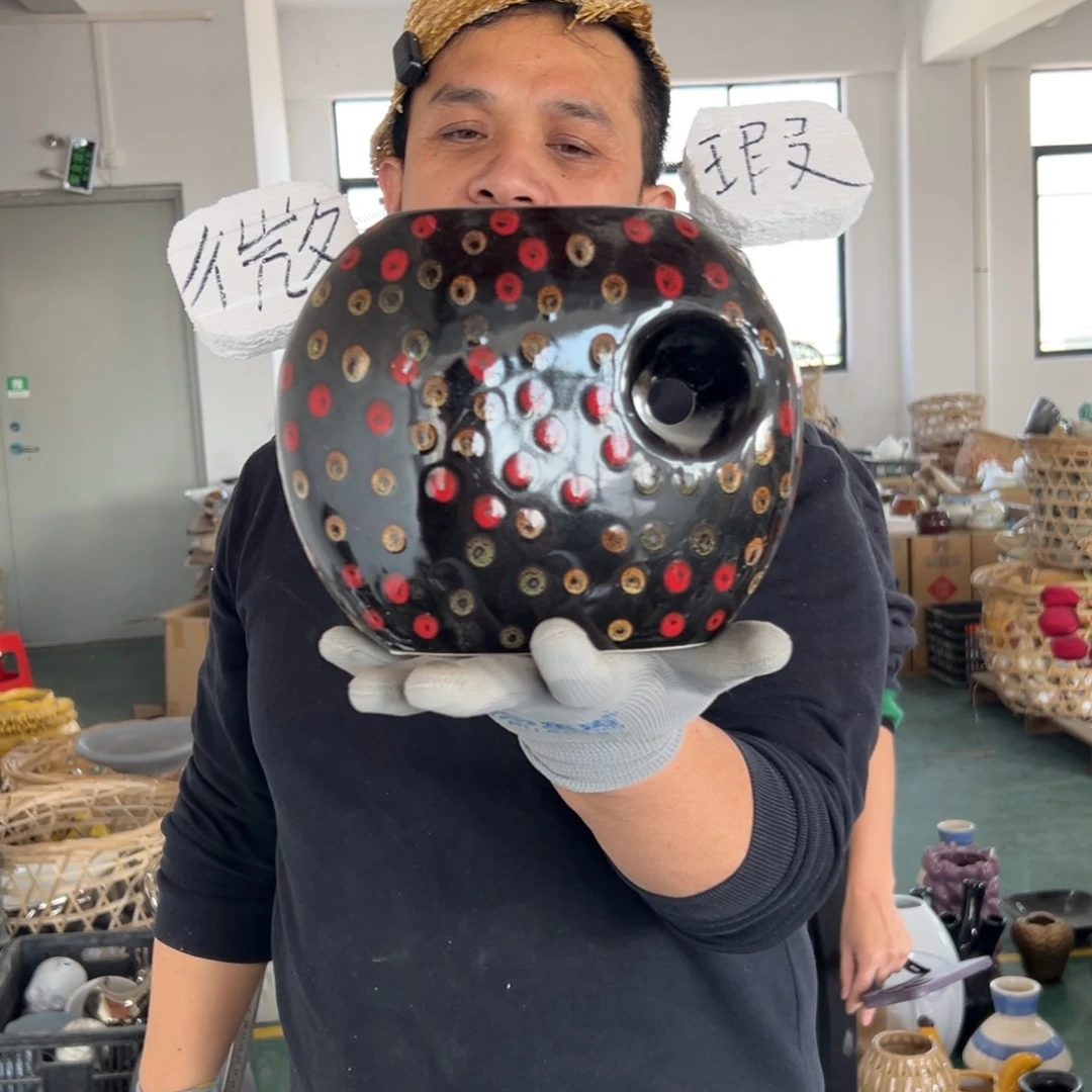 摆件61 号高中低温陶瓷瓶（部分微瑕）